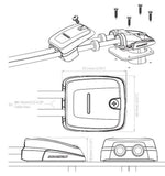 Passe-câble double 6-10mm profil bas - SCANSTRUT