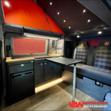 (M) STORE PLISSE DROITE DERRIÈRE PASSAGER - AVEC DE PORTE - BAIE COULISSANTE D'ORIGINE VW T5/T6 - VANSHADES