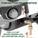 BARBECUE A GAZ AVEC PIEDS DEVIL BBQRUISER 30mBAR NOIR GRIS - BRUNNER