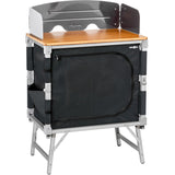 MEUBLE DE CUISINE CUBE AZABACHE 2 ETAGERES PARE-FEU AVEC PIEDS NOIR - BRUNNER