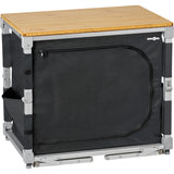 MEUBLE DE CUISINE CUBE AZABACHE 2 ETAGERES PARE-FEU AVEC PIEDS NOIR - BRUNNER