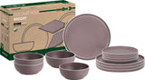 PACK VAISSELLE MIDDAY DOLOMIT 12 PIECES ANTIGLISSE - BRUNNER