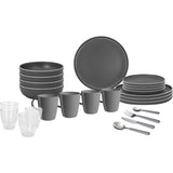 PACK VAISSELLE ALL INCLUSIVE DANS BOX DOLOMIT GRIS 36 PIECES ANTIGLISSE - BRUNNER