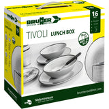 PACK VAISSELLE LUNCH BOX TIVOLI 16 PIECES MELAMINE ANTIGLISSE - BRUNNER