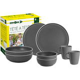 PACK VAISSELLE TETE A TETE DOLOMIT 8 PIECES ANTIGLISSE - BRUNNER