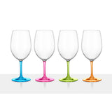 SET 4 VERRES A PIED ASSORTIS 60 CL WINEGLASS GLAMOUR - BRUNNER