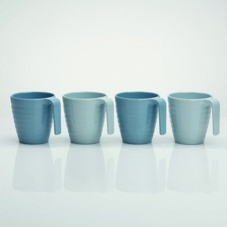 SET DE 4 MUGS NUANCES DE BLEU