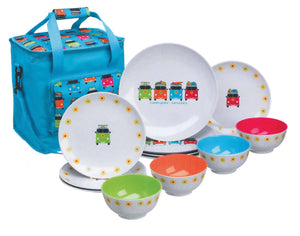 SET DE 12 PCS CAMPER SMILES + SAC ISOTHERME