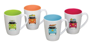 MUGS CAMPER SMILES - 4 PIECES