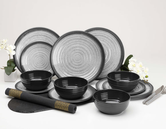 SET VAISSELLE GRANITE 12 PIECES