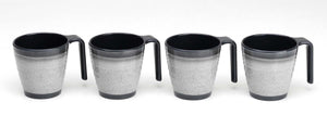 SET 4 MUGS GRANITE