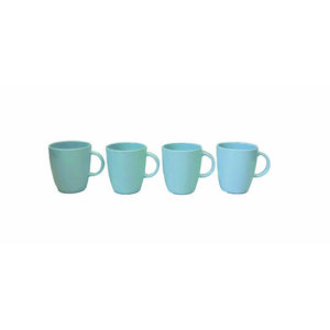 SET COOL WHITE 4 MUGS ANTI GLISSE