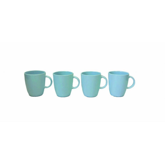 SET COOL WHITE 4 MUGS ANTI GLISSE