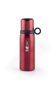 BOUTEILLE ISOTHERME ACIER AVEC TASSE 460 ML ROUGE