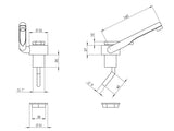 RB1488 - Robinet eau chaude/froide chrome diamètre 33mm