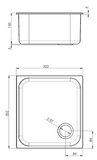 CLA1402 - Cuve rectangle 350x320x150 mm