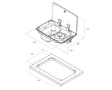 FL1324-P - Combiné réchaud 1 feux et 1 évier à gauche