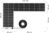 PANNEAU SOLAIRE SOUPLE POUR DUCATO 90W  131 X 80 CM - MOSCATELLI