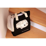 SAC DE PLAGE CANVAS VW T1 NOIR - 43 X 40 X 10 CM