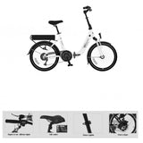 VELO PLIANT ELECTRIQUE KOONEKT 13 Ah BLANC